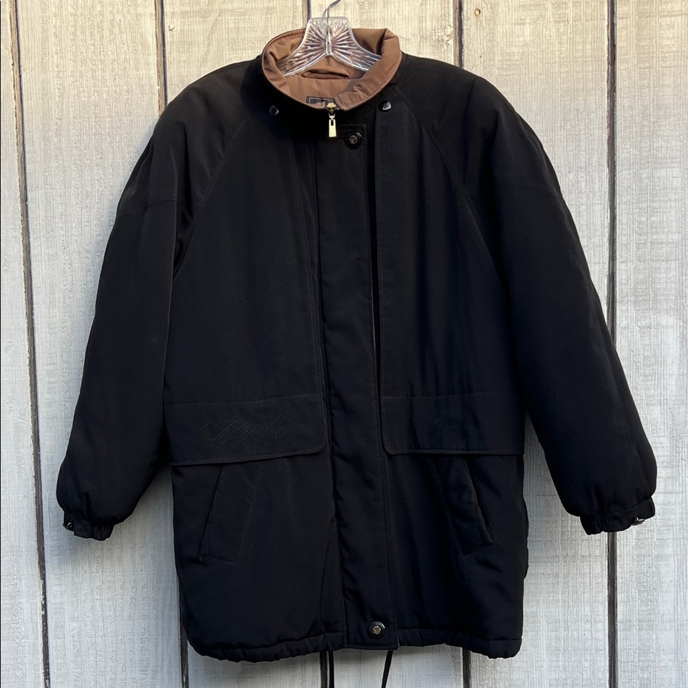 Women’s Black long sleeve Jacket  outbrook pockets full zip Size Medium